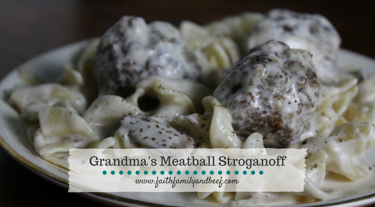 Grandma's Meatball Stroganoff - My idea of comfort food!