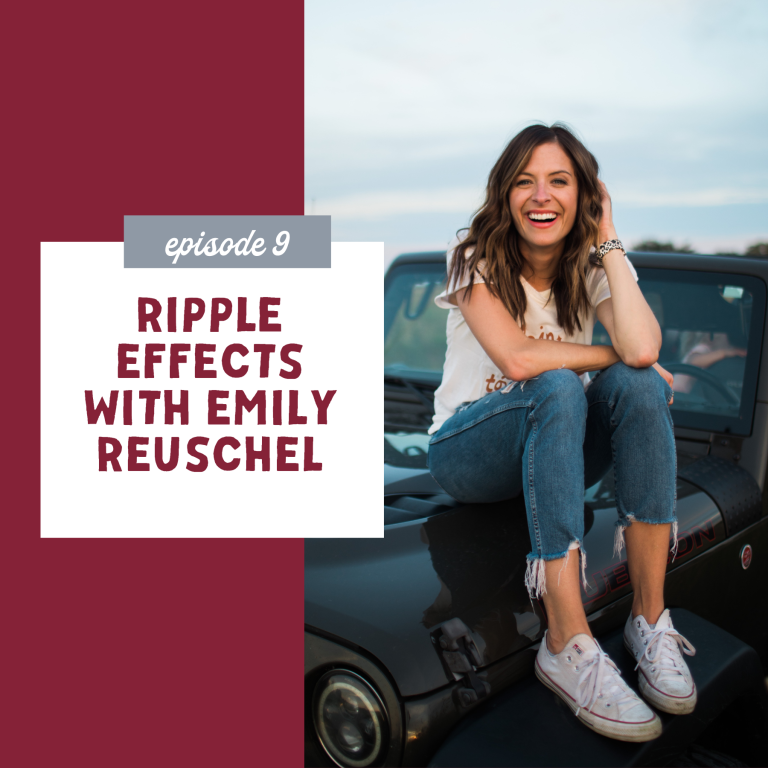thumbnail graphic for episode 9 ripple effects with emily reuschel